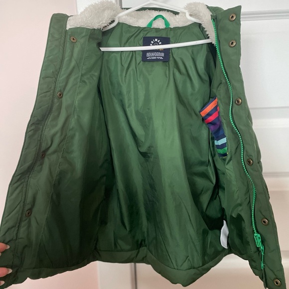 Primary Clothing Kids parka puffer coat, evergreen, size 5 - Picture 4 of 8